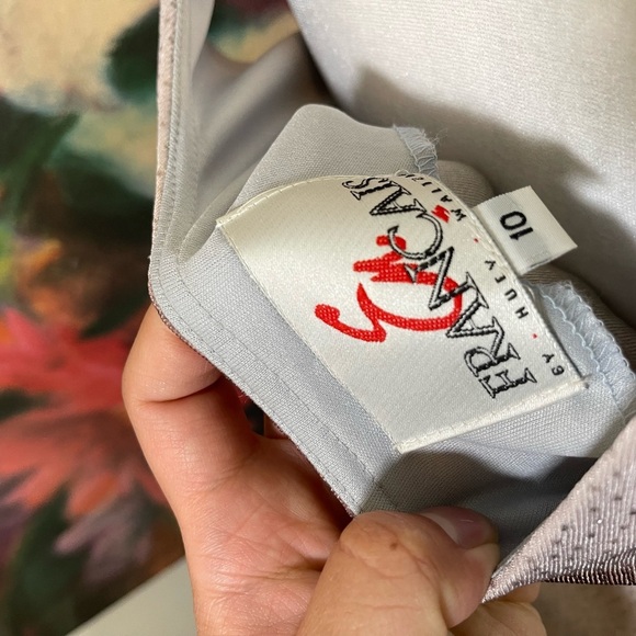 VTG Y2K En Francais by Huey Waltzer Tank Skirt Set Sunset Clouds Shimmer Mesh 10 - Picture 6 of 10